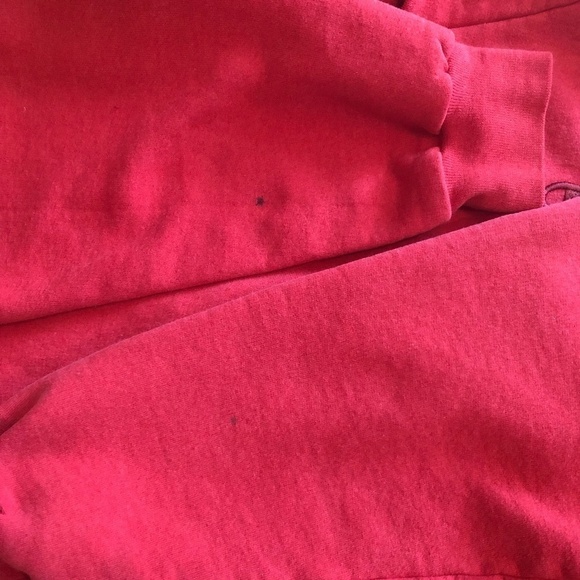 CHAMPION Sweatshirt Unisex Size Medium Red Athletic Pullover Hoodie ECCO - Picture 7 of 8